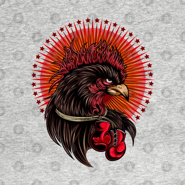 Boxing Rooster by adamzworld